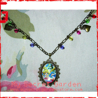 Mermaid Melody Pichi Pichi Pitch ぴちぴちピッチ anime Cabochon Bronze Necklace 
